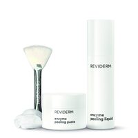 Set peeling enzimatic cu accesorii (enzyme liquid & paste + perie aplicare, spatula, cotonete demachiante)